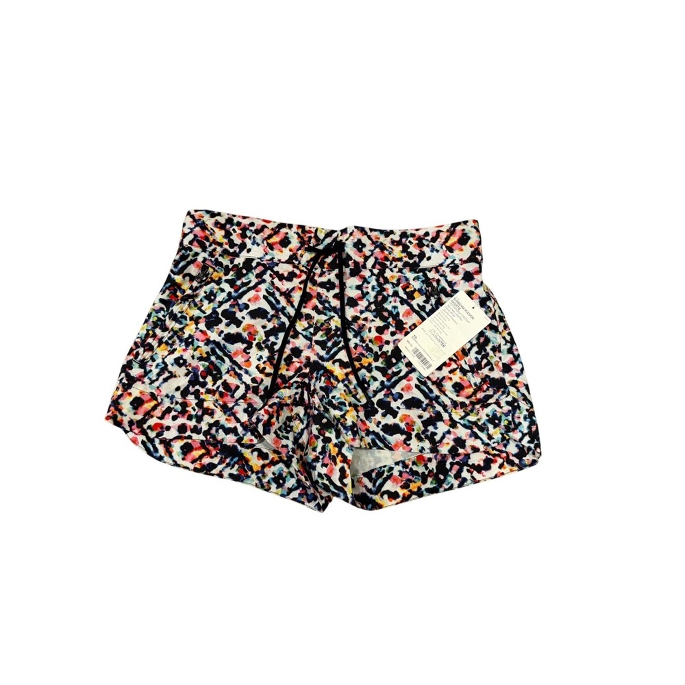 Athleta Sunbeam Hudson Shortie Multi Color Abstract Print Shorts Size 10 NEW‎